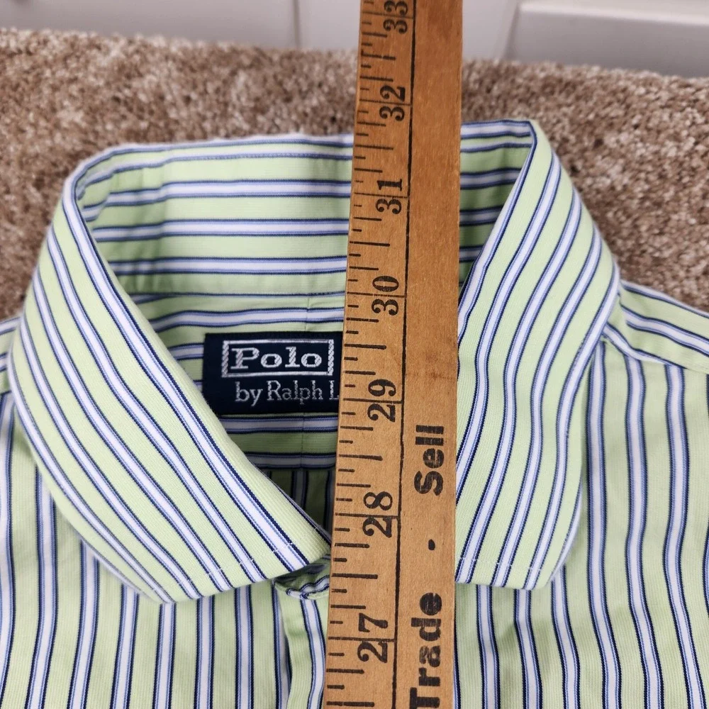 Polo Ralph Lauren Long Sleeve Button Shirt 16 1/2 34/35 Classic Fit Striped Pony